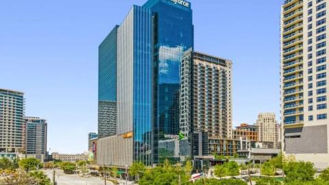The Union tower in Uptown Dallas is owned by KB Asset Management Co. Ltd. and RED Development.